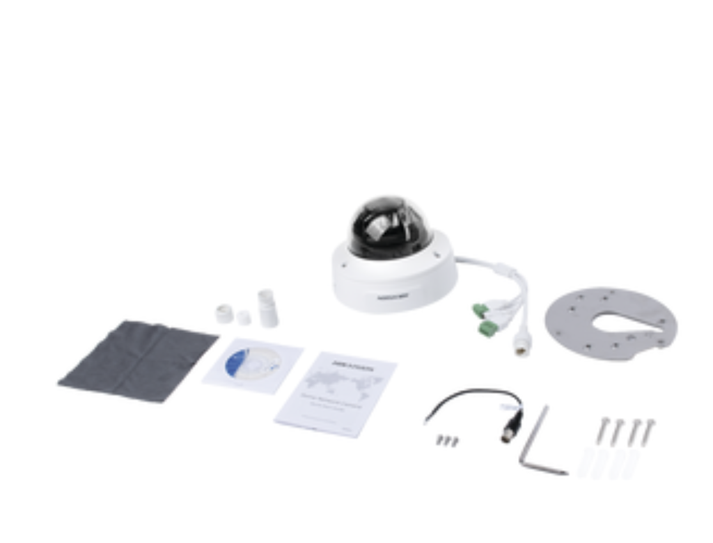 Domo IP 4 Mpx/Serie PRO/Lente Mot. 2.8 a 12 mm/30 mts IR EXIR / Exterior IP67/IK10/Audio y Alarmas/PoE/WDR 120dB/Vid. Integrados