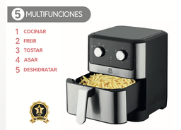 [MFA02] FREIDORA DE AIRE MIRATI CON CAPACIDAD DE 6 LITROS, 1500W, TEMPERATURA DE 60C-200C
