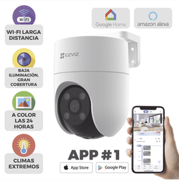 [CS-H8C] Camara PT WiFi / 2 Megapixel / Cobertura 360° / Detección humana / Seguimiento Inteligente / Sirena / Luz Parpadeante / Colores en Oscuridad / Micro SD / Audio de Dos Vías / Exterior Con Protección